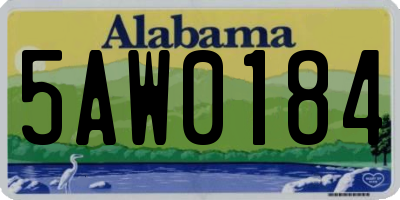 AL license plate 5AW0184