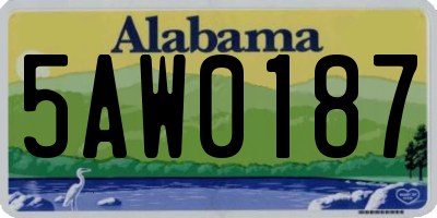 AL license plate 5AW0187