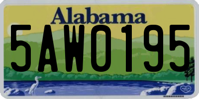AL license plate 5AW0195