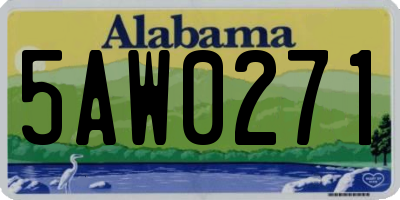 AL license plate 5AW0271