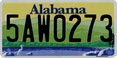 AL license plate 5AW0273