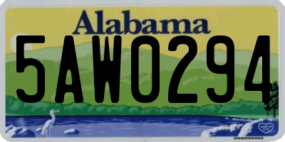 AL license plate 5AW0294
