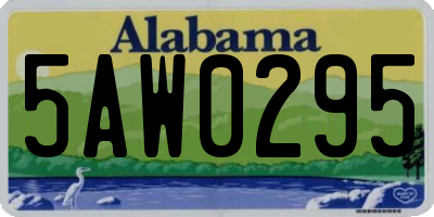 AL license plate 5AW0295