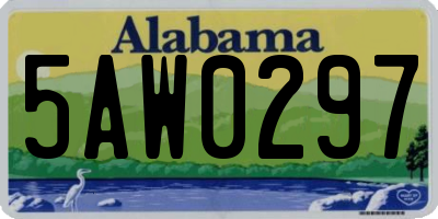 AL license plate 5AW0297