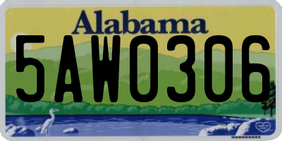 AL license plate 5AW0306