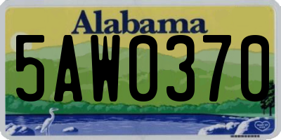 AL license plate 5AW0370