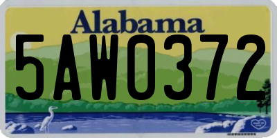 AL license plate 5AW0372
