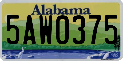 AL license plate 5AW0375