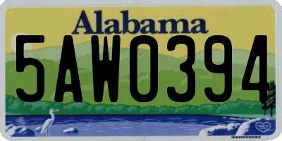 AL license plate 5AW0394