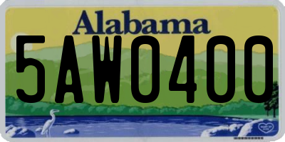 AL license plate 5AW0400