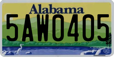 AL license plate 5AW0405