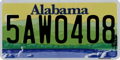 AL license plate 5AW0408