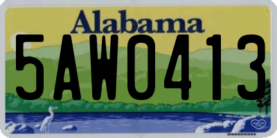 AL license plate 5AW0413