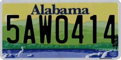 AL license plate 5AW0414