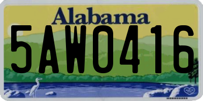 AL license plate 5AW0416