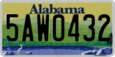 AL license plate 5AW0432