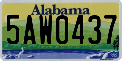 AL license plate 5AW0437