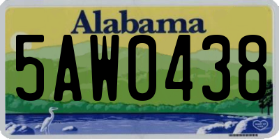AL license plate 5AW0438