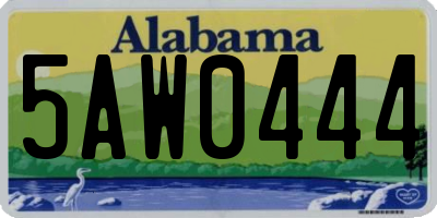 AL license plate 5AW0444