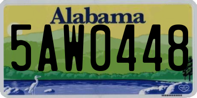 AL license plate 5AW0448