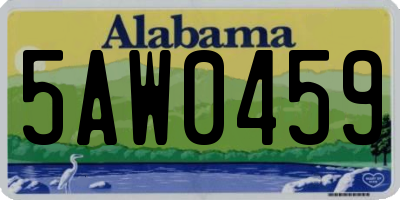 AL license plate 5AW0459
