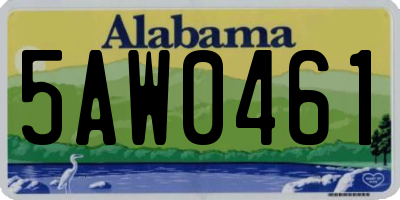 AL license plate 5AW0461