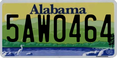 AL license plate 5AW0464