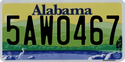 AL license plate 5AW0467