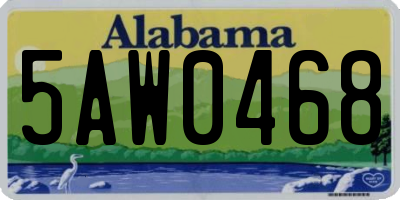 AL license plate 5AW0468