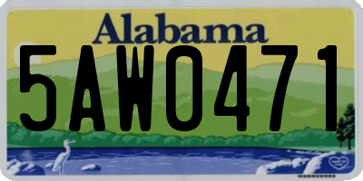 AL license plate 5AW0471