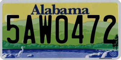 AL license plate 5AW0472