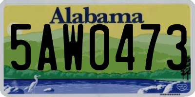 AL license plate 5AW0473
