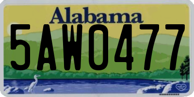 AL license plate 5AW0477
