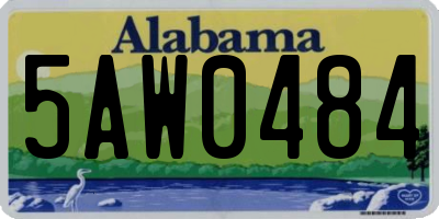 AL license plate 5AW0484