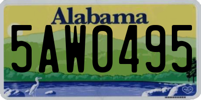 AL license plate 5AW0495