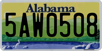 AL license plate 5AW0508