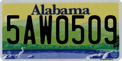 AL license plate 5AW0509