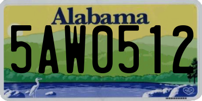AL license plate 5AW0512