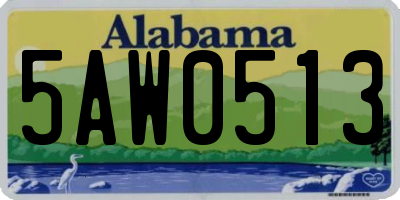 AL license plate 5AW0513