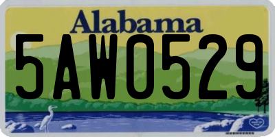 AL license plate 5AW0529