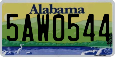 AL license plate 5AW0544