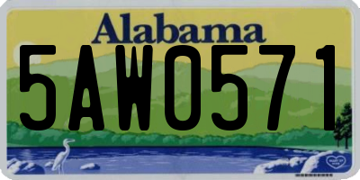 AL license plate 5AW0571