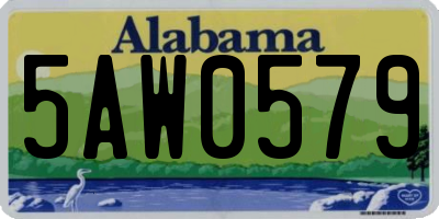 AL license plate 5AW0579