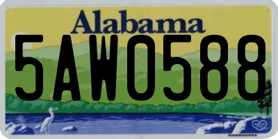 AL license plate 5AW0588