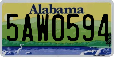 AL license plate 5AW0594