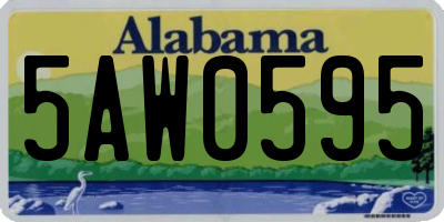 AL license plate 5AW0595