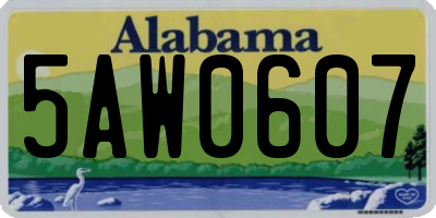 AL license plate 5AW0607