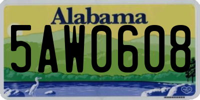 AL license plate 5AW0608