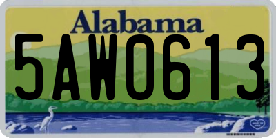 AL license plate 5AW0613