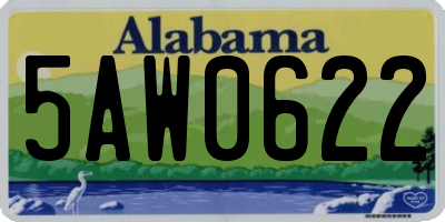 AL license plate 5AW0622